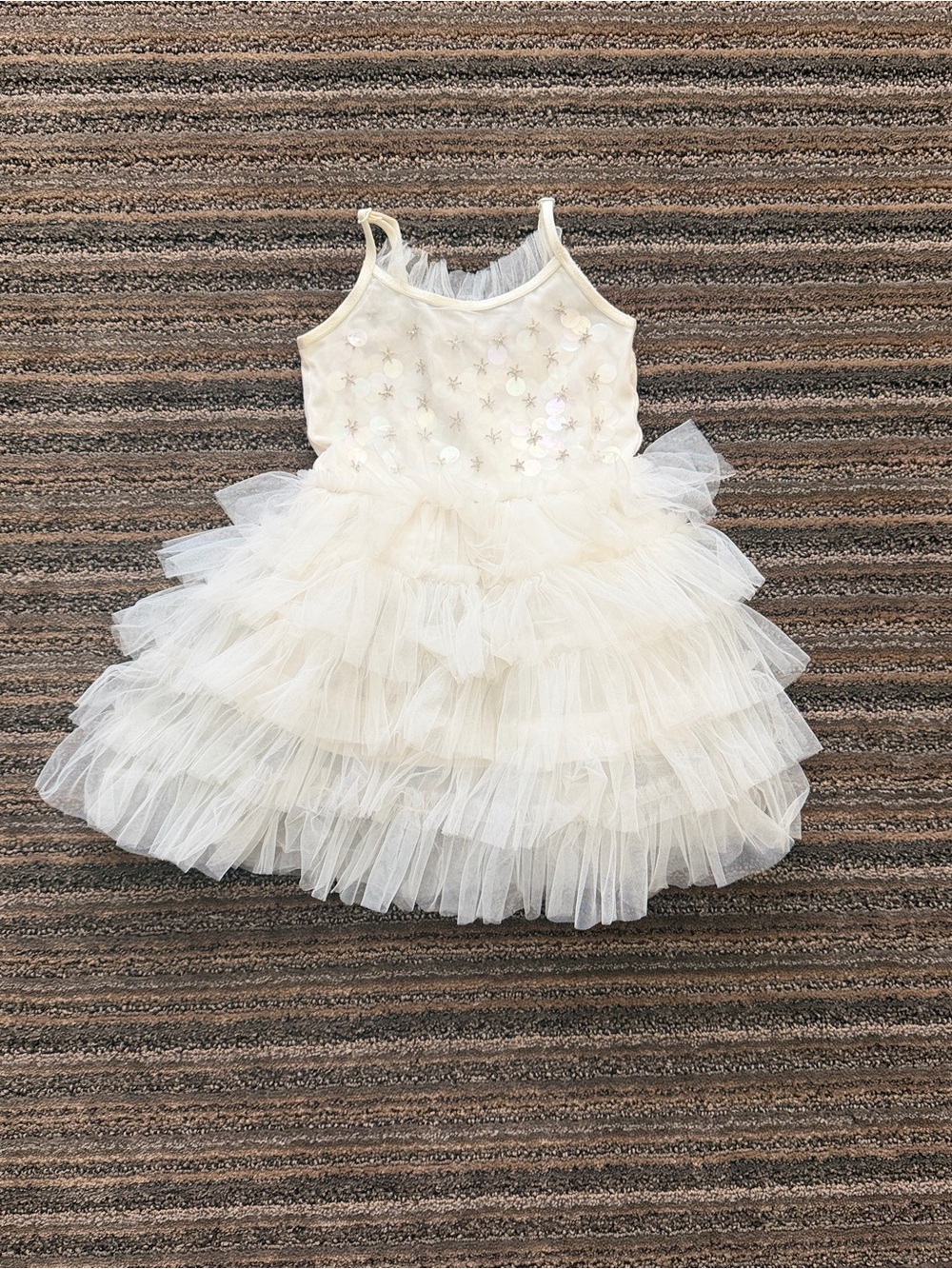 Tutu Du Monde Cream Tulle Ruffle Princess Dress
